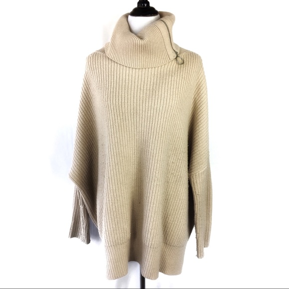 All Saints Sweaters - All Saints Cream Tan Oversized Wool Sweater
